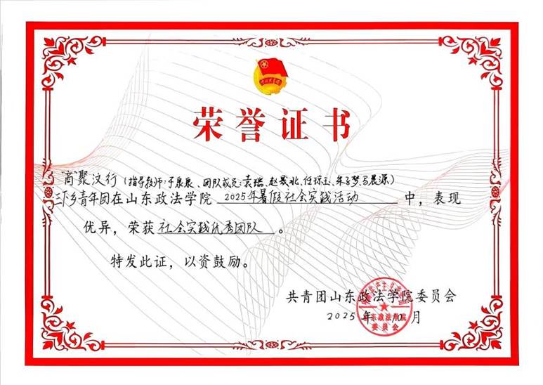 2025年暑期社会实践优秀团队